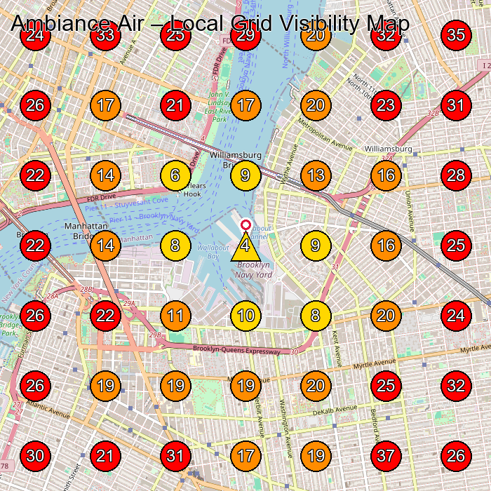 Ambiance Air GeoGrid visibility map for Hvac Contractor in None